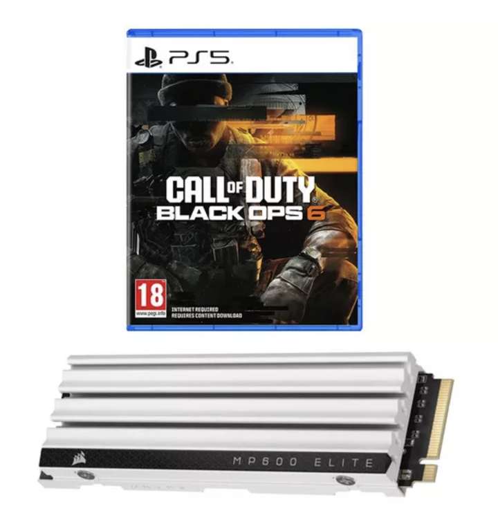 Call of Duty: Black Ops 6 - PS5 + Corsair 1TB MP600 ELITE M.2 Internal SSD Bundle - Free C&C