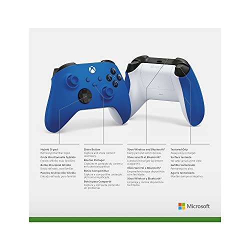 Xbox Wireless Controller for Xbox Series X|S, Xbox One, and Windows Devices (Blue / Green / Pink)